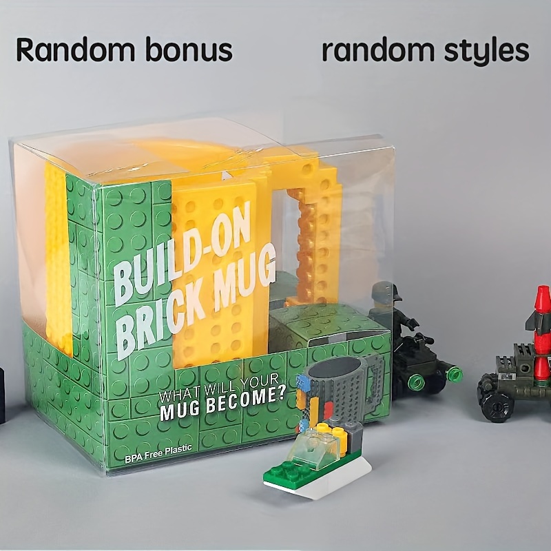 Build on Brick Mug for Kids Adults Boys, Cusod Novelty Coffee Mugs