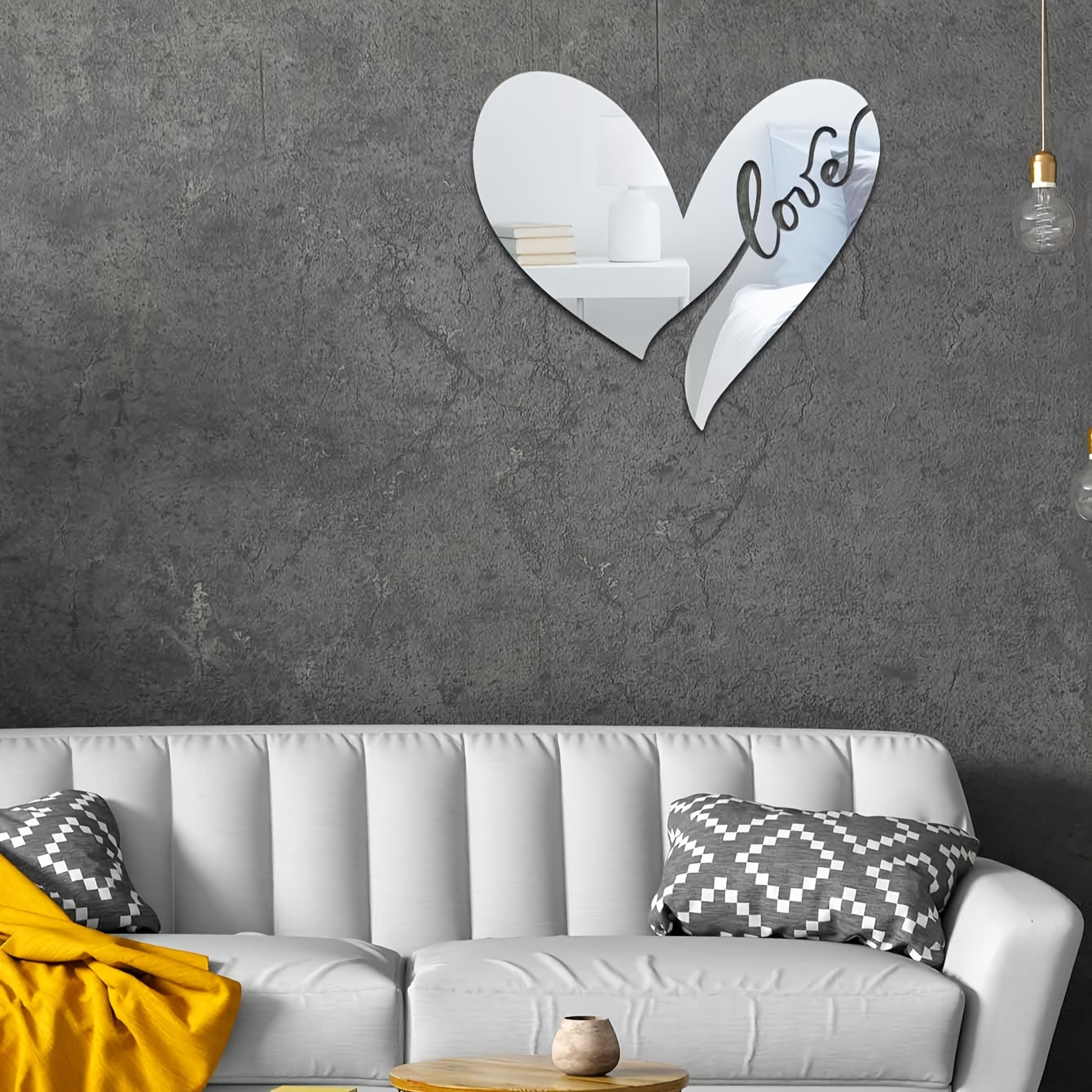 Acrylic Mirror Heart Wall Decals 3D Creative Heart Shape Mirror Heart Wall  Decals DIY Room Decorative Decal Heart Mirrors From Esw_house, $1.23