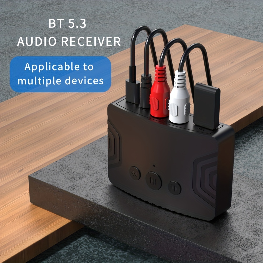 Receptor transmisor Bluetooth 5.0 para TV, adaptador de audio inalámbrico  con pantalla LED de 0.138 in RCA Aux Jack para coche, PC, sistema de sonido