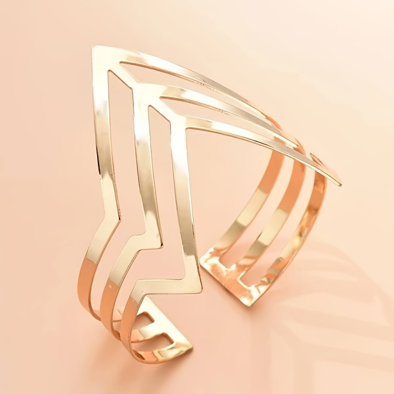 Geometric Arm Bracelet Triangle Open Bangle