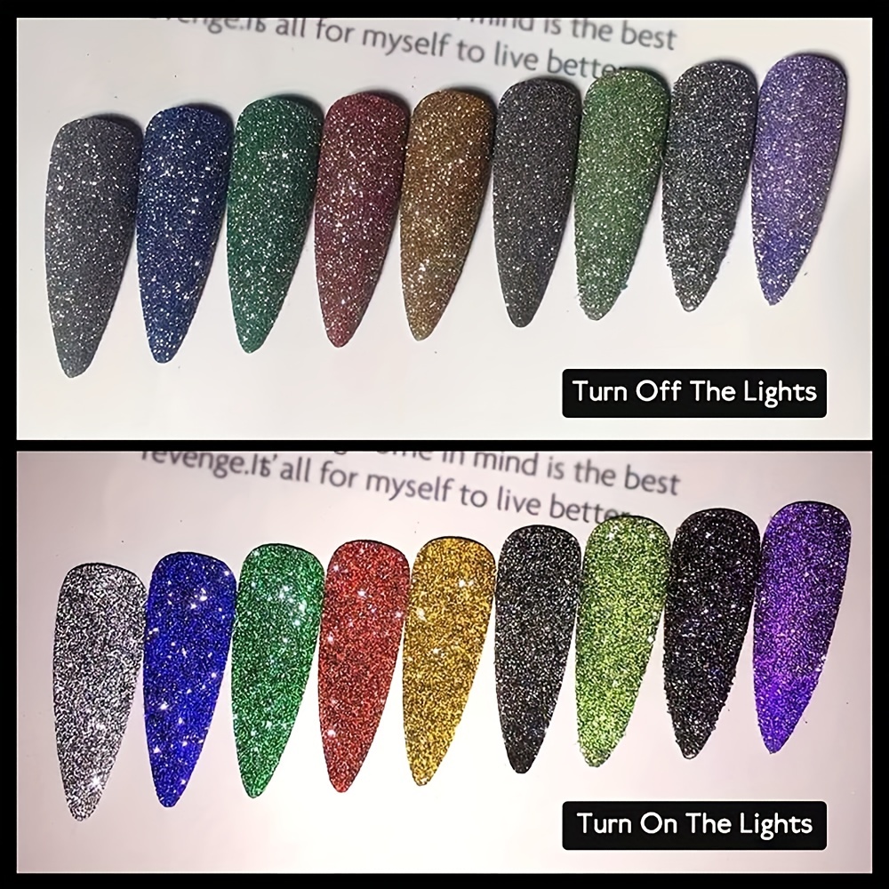 Metallic Holographic Nail Glitter Powder Unleash Your - Temu