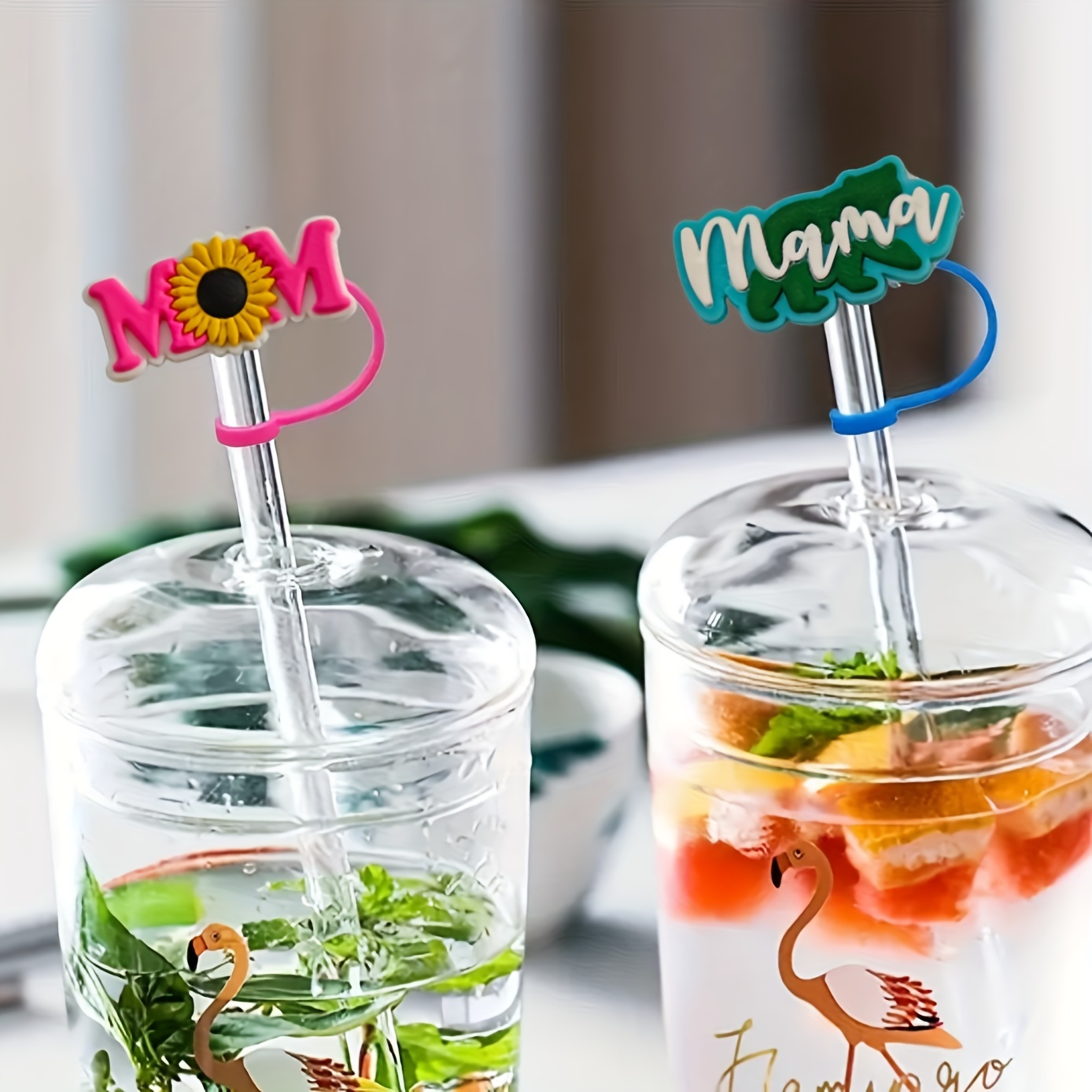 1PCS Happy mother's day straw toppers red hot moms I love mom mothers day  straw topper charms for glass straws - AliExpress