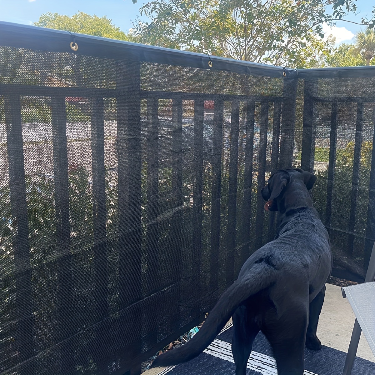 Black Balcony Fence Privacy Screen Cover Shade Cloth Shade - Temu Canada