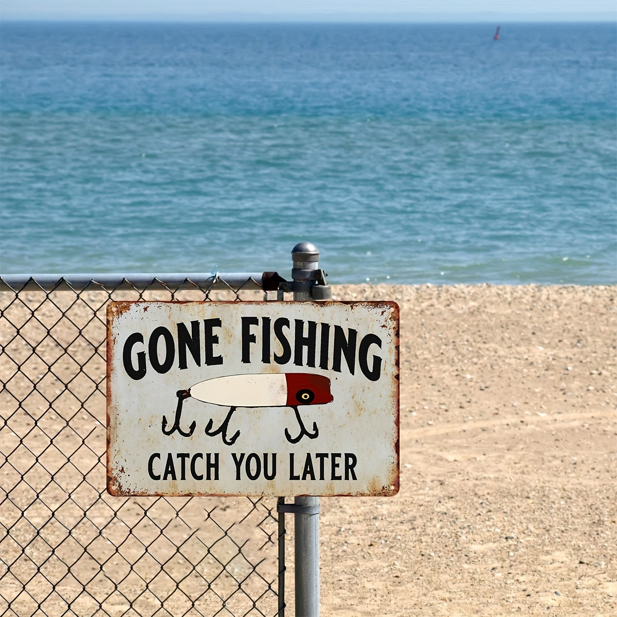 GONE FISHING Catch You Later Funny Fishing Sign Fisherman Gifts