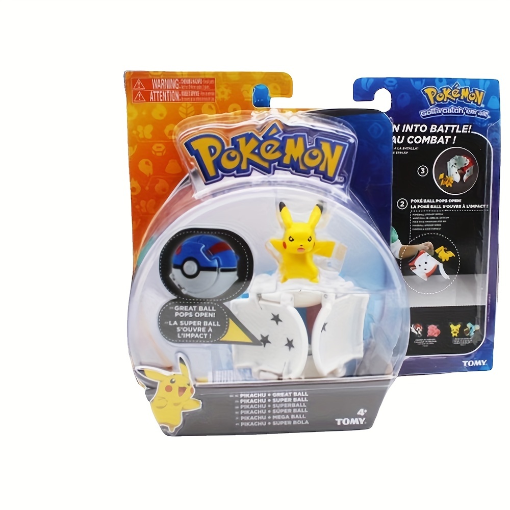 TOMY Pokemon Thow n Pop Poke Ball, Pikachu and Great Ball