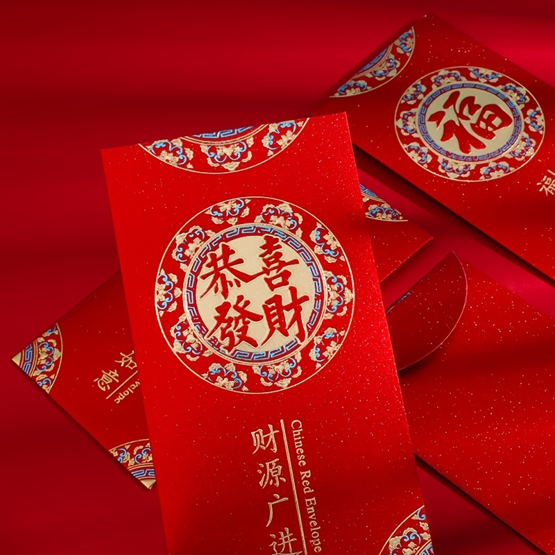 6pcs Chinese New Years Red Envelope Cash Envelope Is Used For