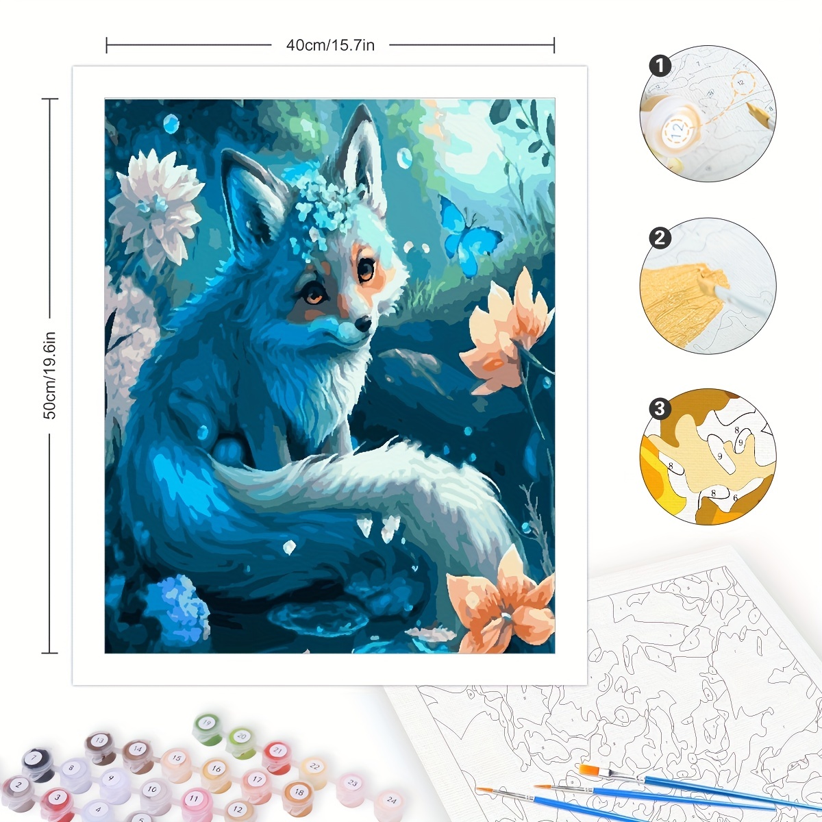 ZMHZMY Paint by Numbers for Kids Ages 8-12 Girls Forest Animal Fox