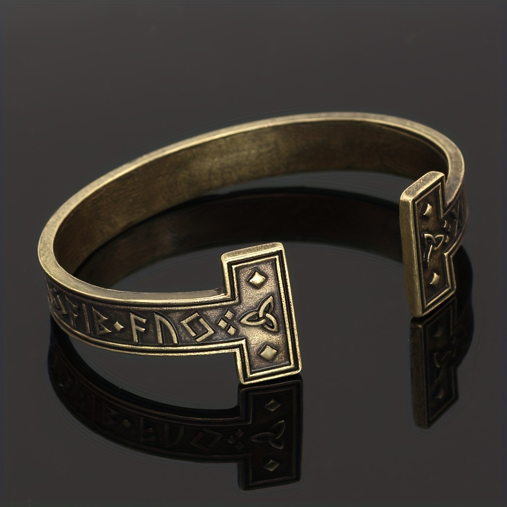 Retro Viking Rune Bracelet for Men, Holiday Gift
