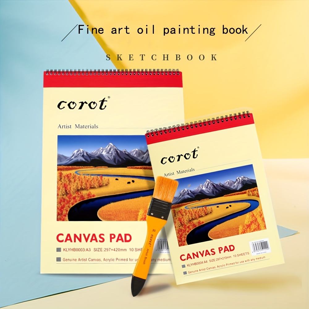 10 sheets Canvas Pads Paper,Blank Canvas Book 280g Cotton Fine Texture Oil Painting  Canvas Pad