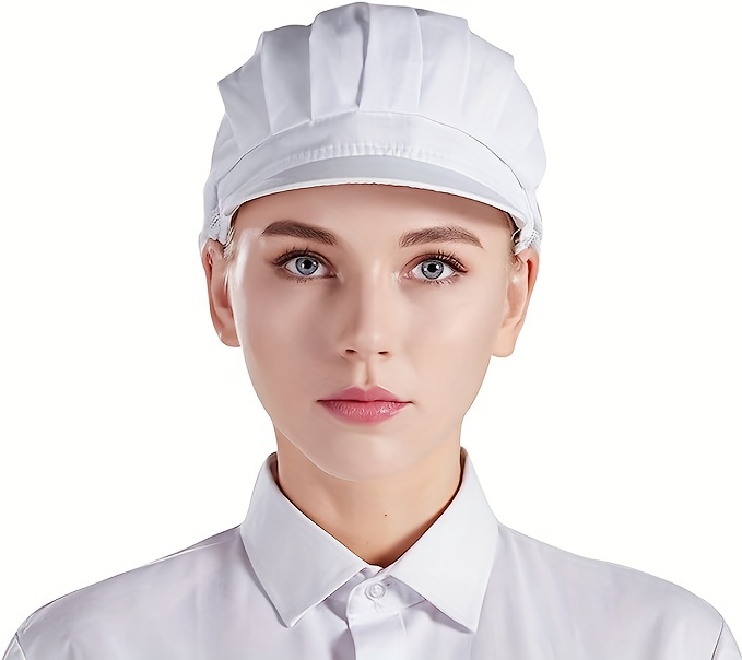Gorros de cocina para mujer, cubierta de pelo para restaurante