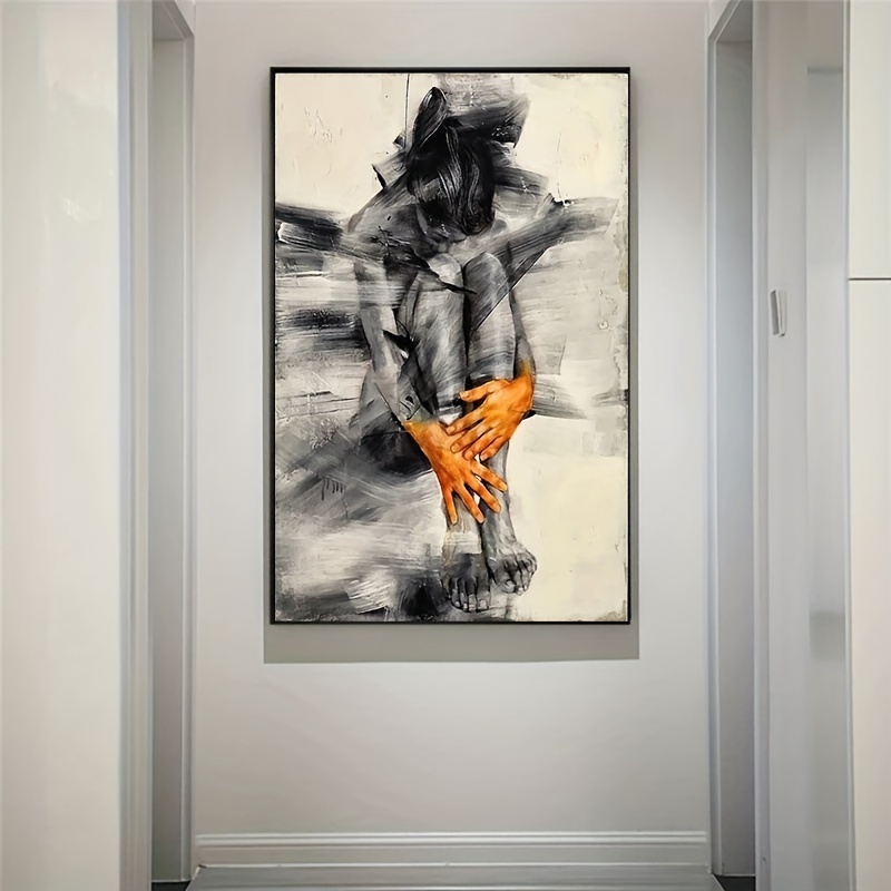 Abstract Woman Art Figure Poster Black And White - Temu