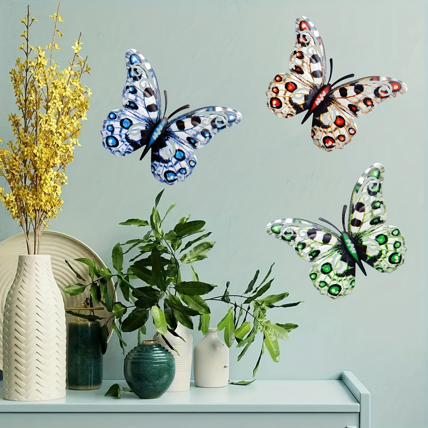 6 Decorazioni Parete Farfalle In Metallo Decorazioni Parete - Temu Italy