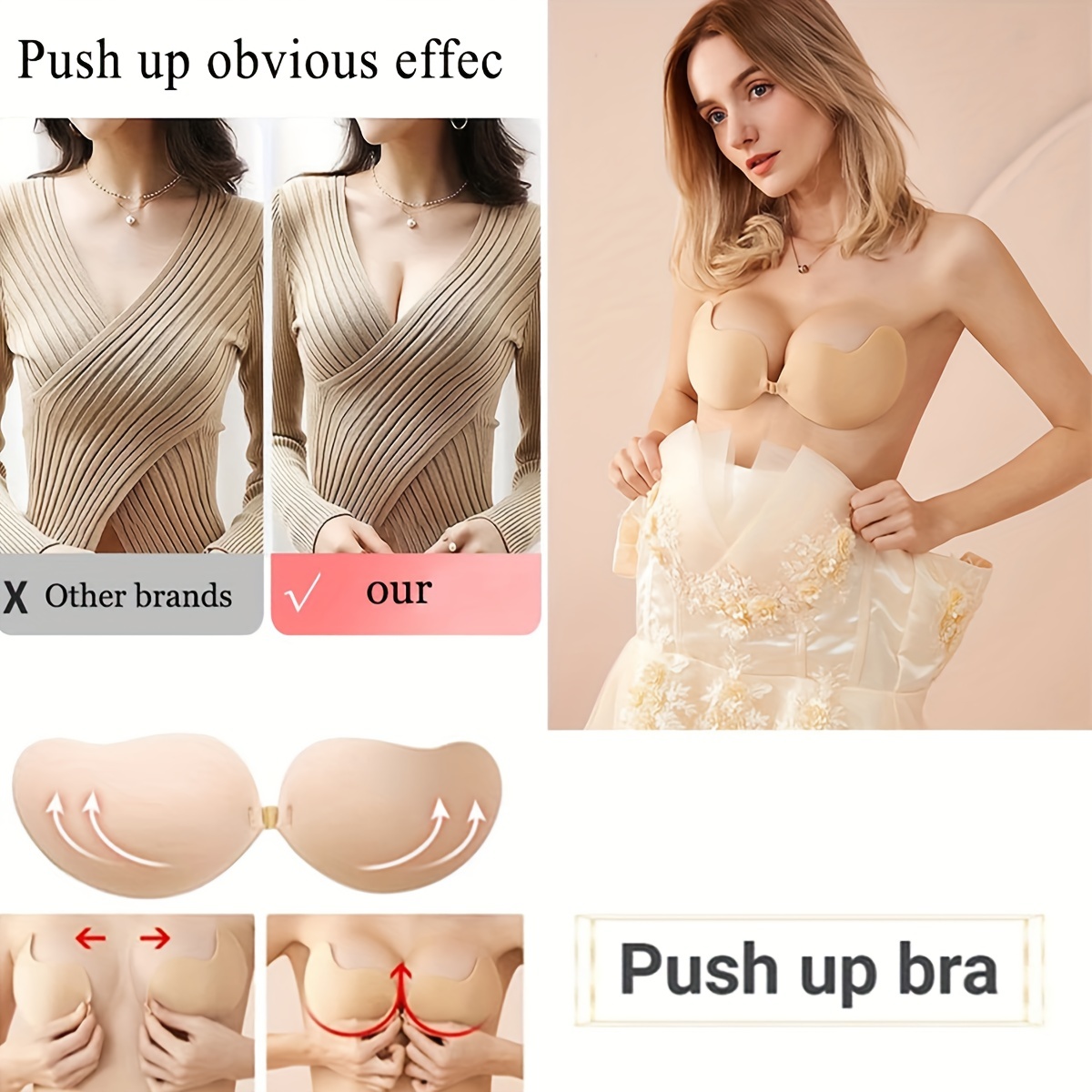 Women's Sticky Bra breast Lift Adhesive Bra invisible - Temu Luxembourg