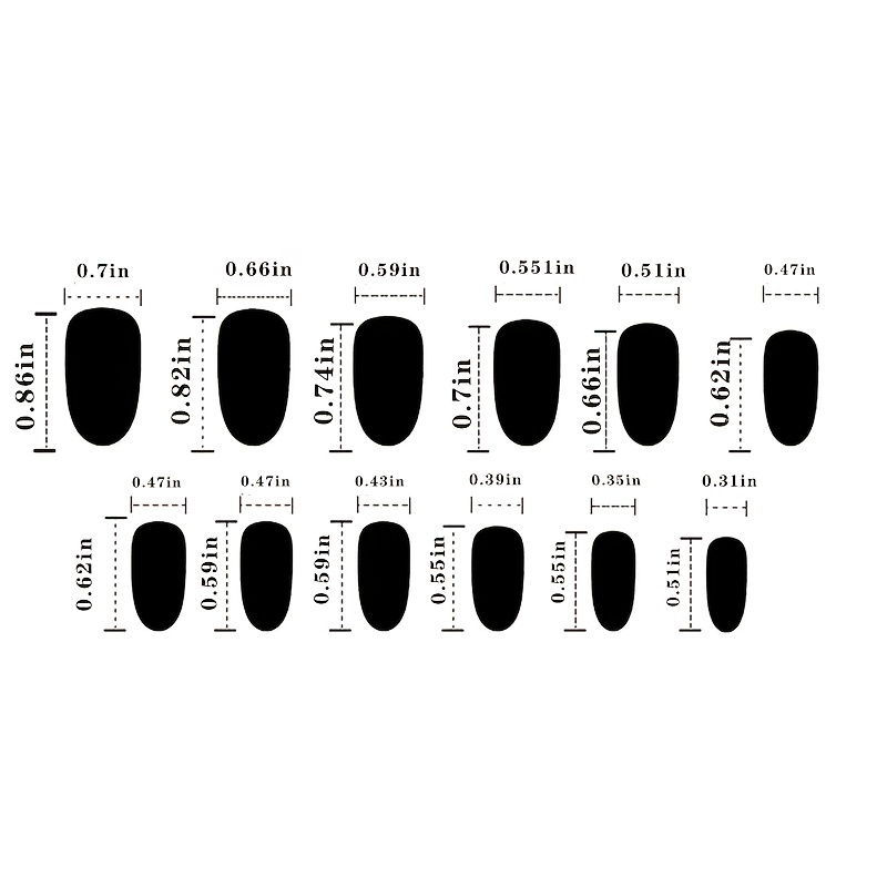 Heart Gradient Press On Nails False Nails for Women