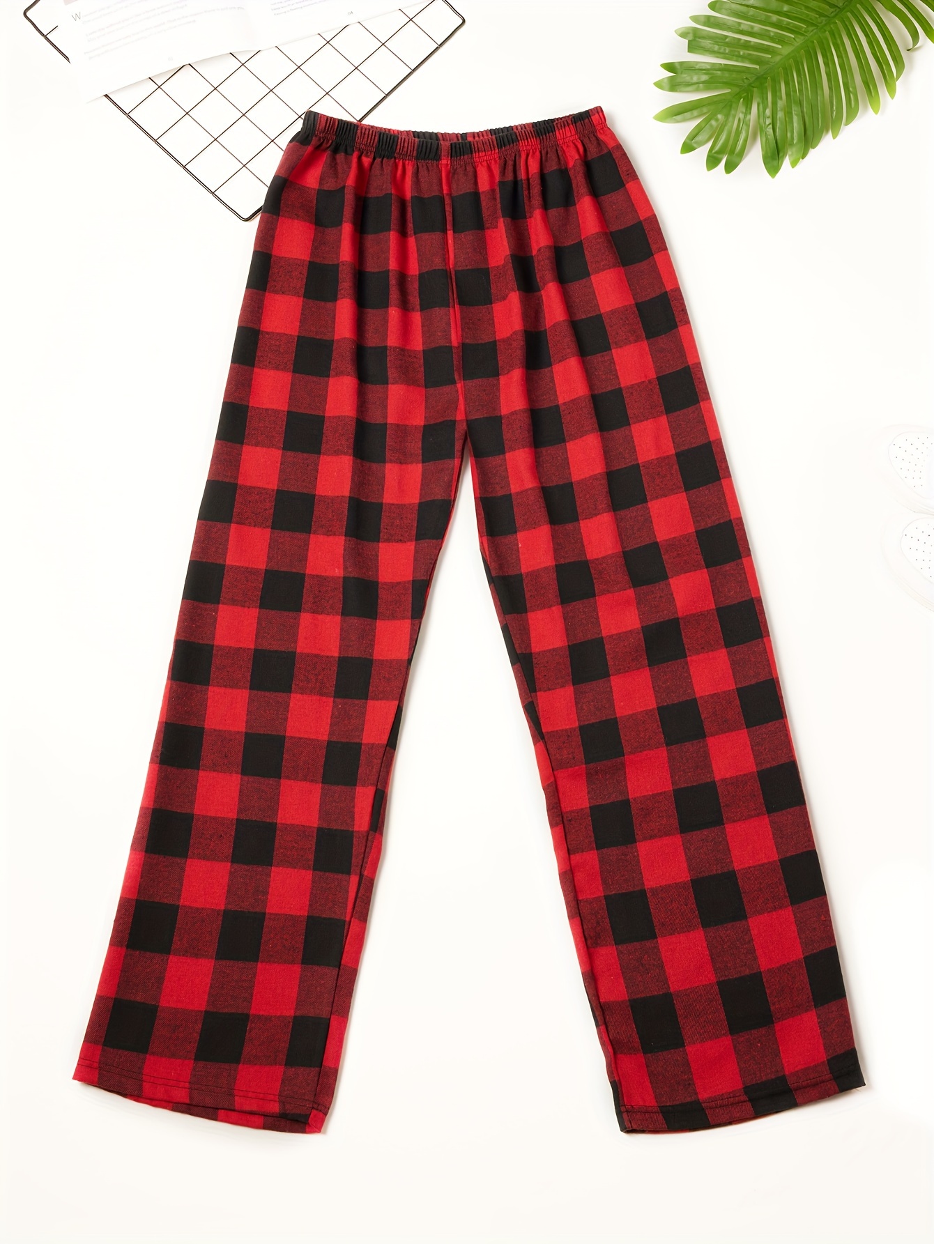 Buffalo Plaid Pajama Pants - Temu