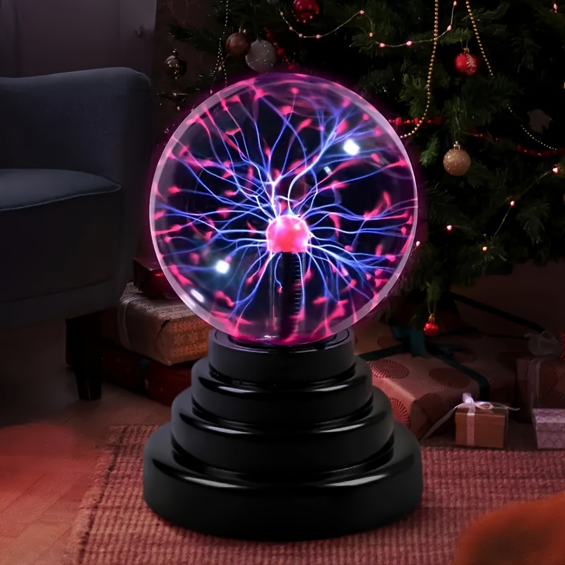 Lámpara de plasma de bola mágica de 6 pulgadas, luz de bola de plasma,  lámpara sensible al tacto para dormitorio, hogar y regalos, lámparas de  ilumina