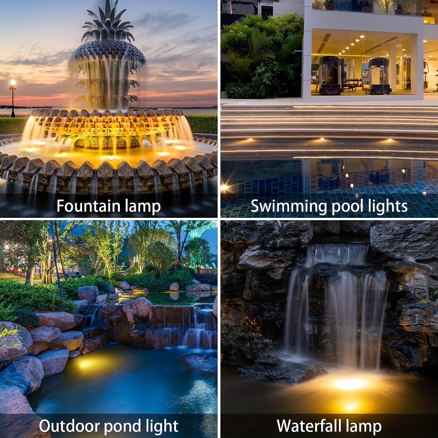 Solar Spot Lights Outdoor LED Waterproof Pond Light Solar Spotlight