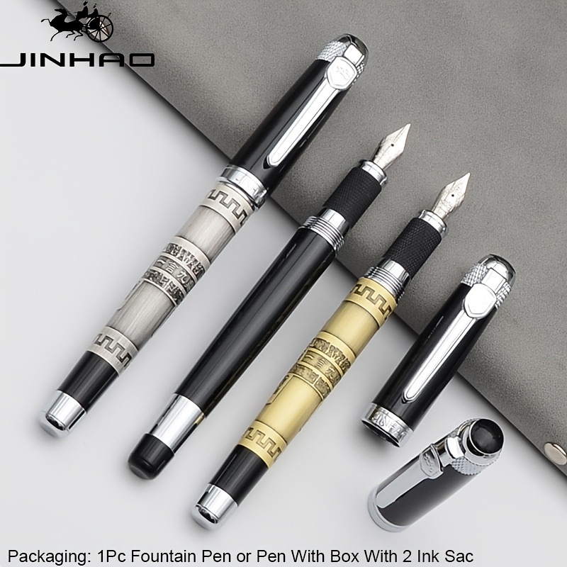 New JinHao X350 Metal Fountain Pen Gold clip EF 0.38mm F nibs office school  supplies
