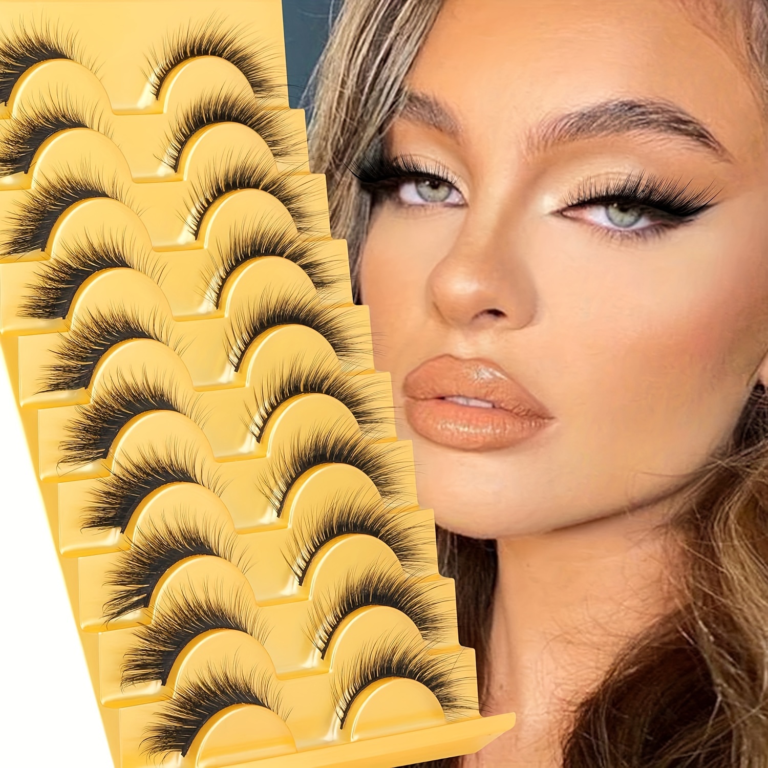 

Fox Eye Cat Eye Lashes Extensions 16mm Natural Look Fluffy Angel Lashes Pack 5/10 Pairs