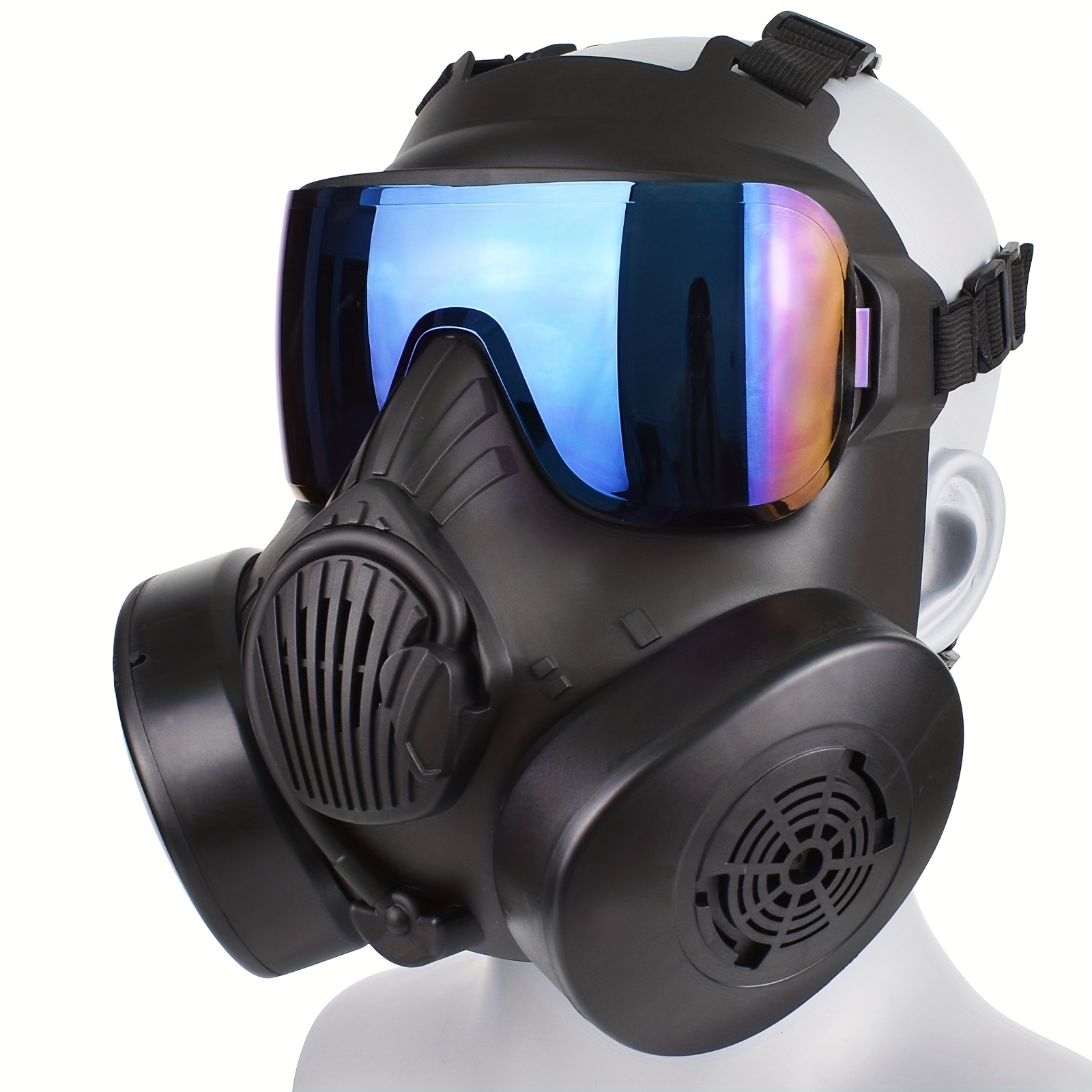Casco táctico 2 en 1 Airsoft máscara facial completa, casco militar táctico  para cosplay, caza, paintball CS
