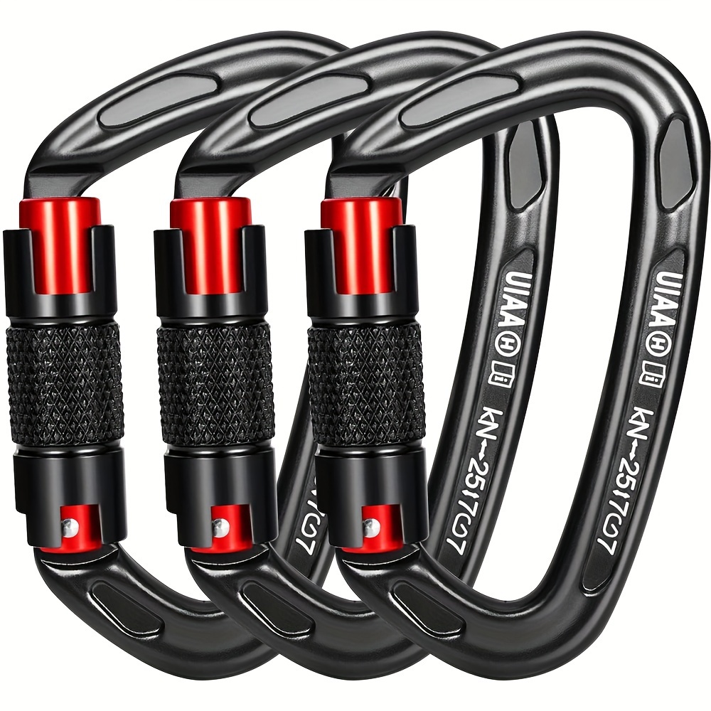  Tactical Carabiners Keychain, 15 Pack Plastic Carabiner  Climbing D Rings Spring Snap Gear Clip Utility Hooks Backpack Hanging  Buckle for Camping : Sports & Outdoors
