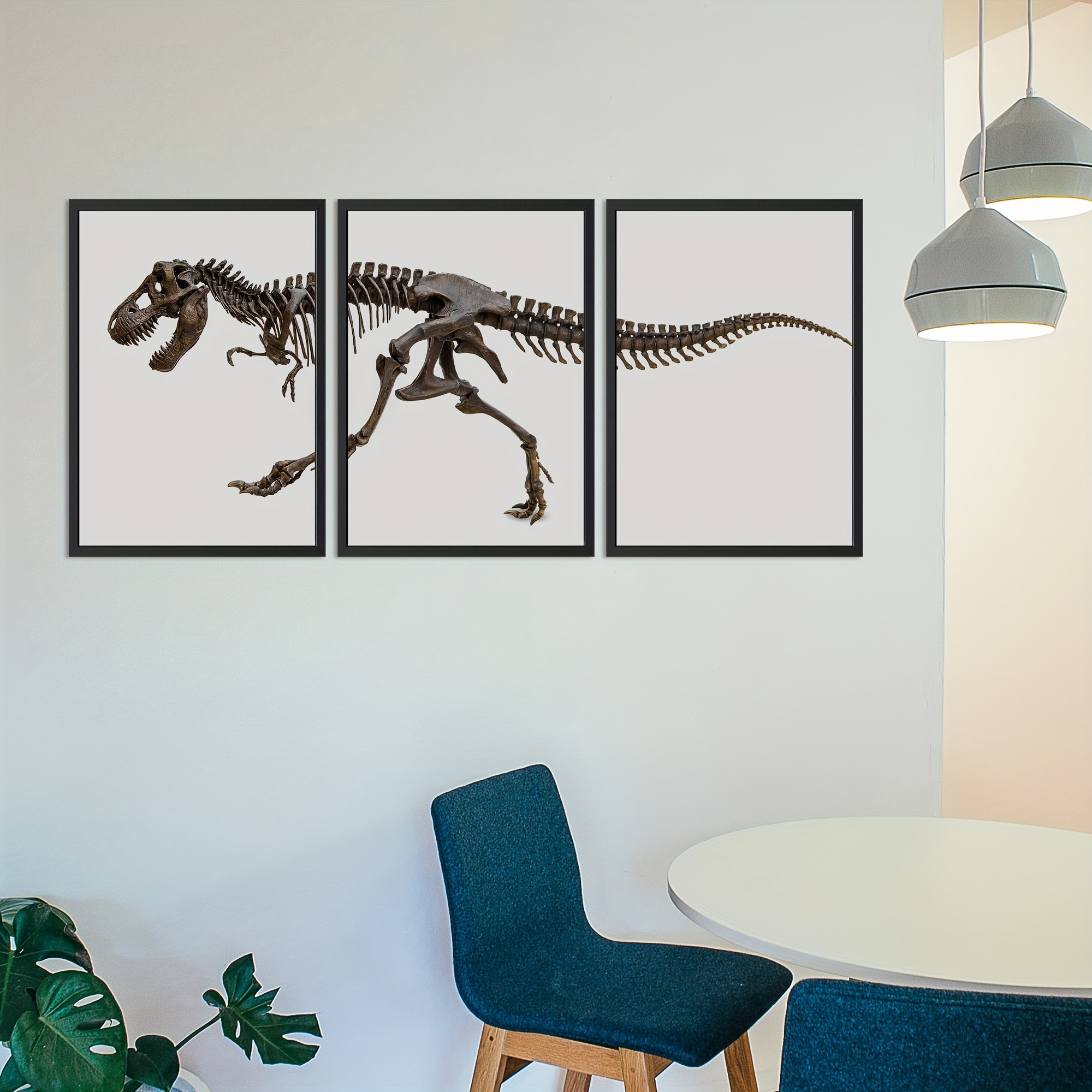 Prints Painting Dinosaur Wall Art Unframed Black And White - Temu