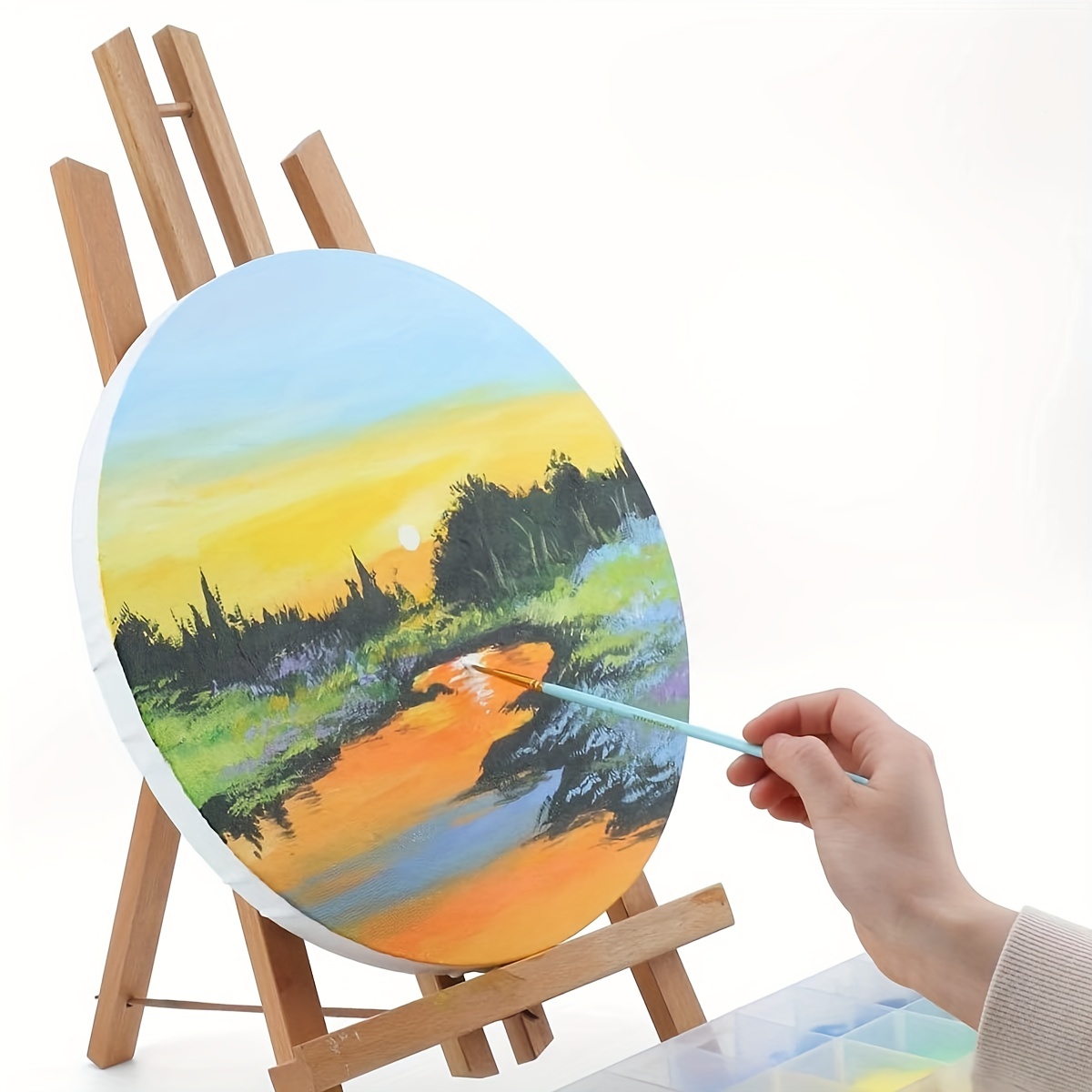 6pcs Artist Canvas Panels Canvas Board Oil Painting Canvas Acrylic Disc  Circle Canvas Kids Painting Watercolor Canvases for Painting Bulk The  Circle