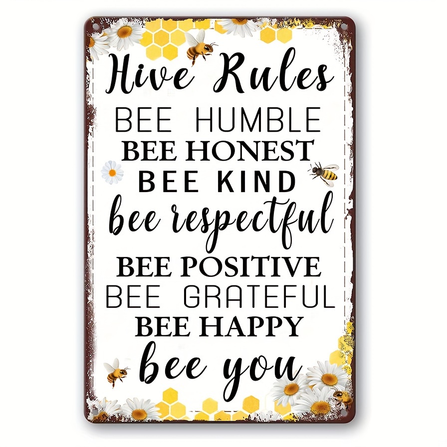 Bee Decor Sign Bee Kitchen Decor Rustic Farmhouse - Temu