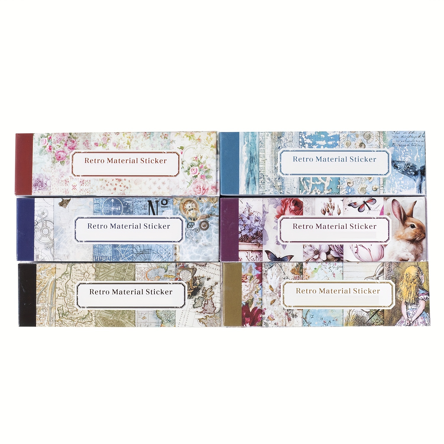 Vintage Washi Stickers Book Floral Travel Ocean Adventure - Temu