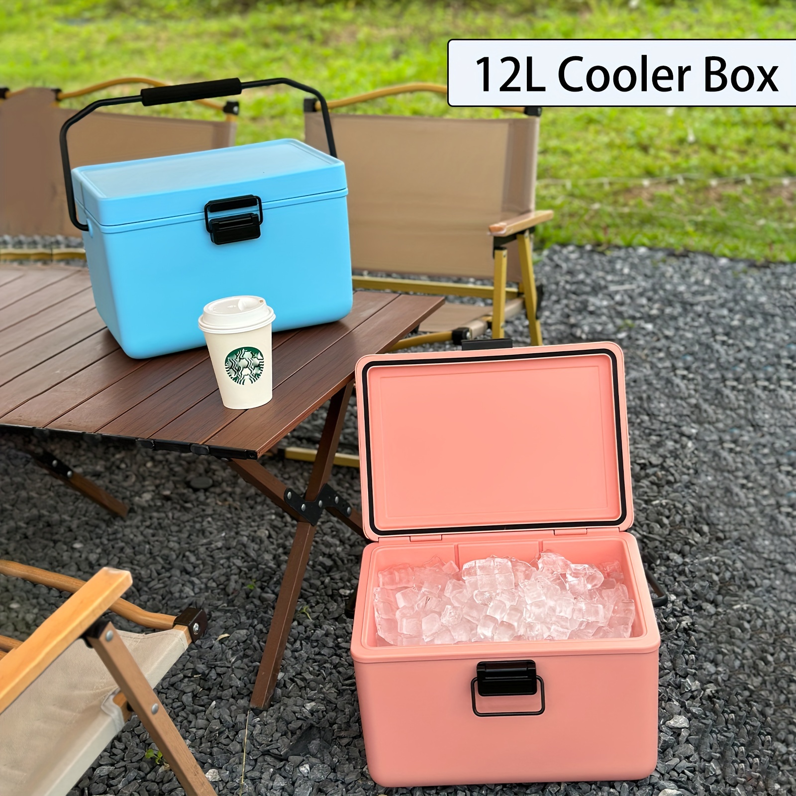 1pc 3.17gal Thermal Insulation Box, Large Outdoor Camping Refrigerated  Insulated Box, Stainless Steel Handle, More Convenient To Carry, A  Must-have Ca