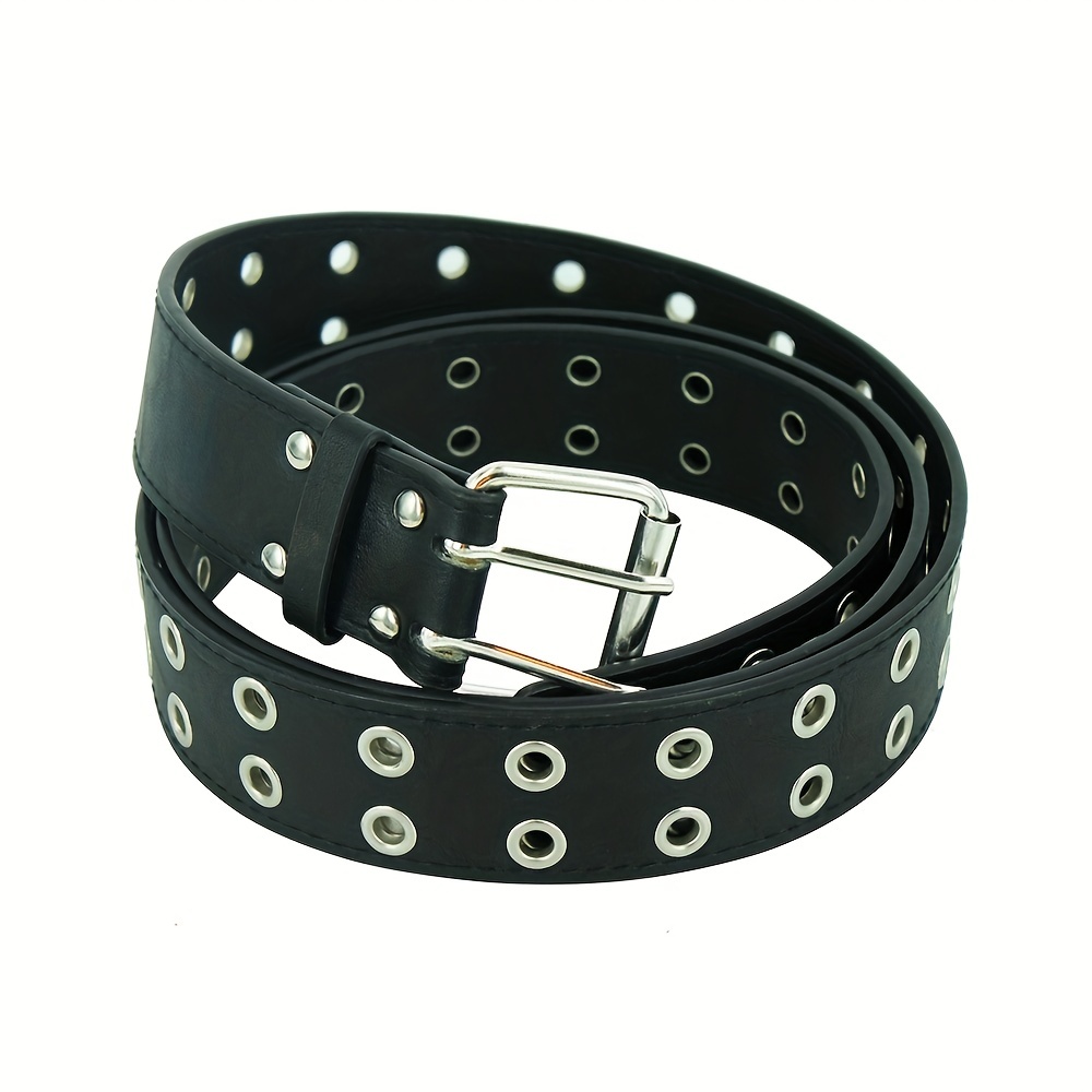 Punk Chain Belt with Adjustable Double Eyelet Grommet