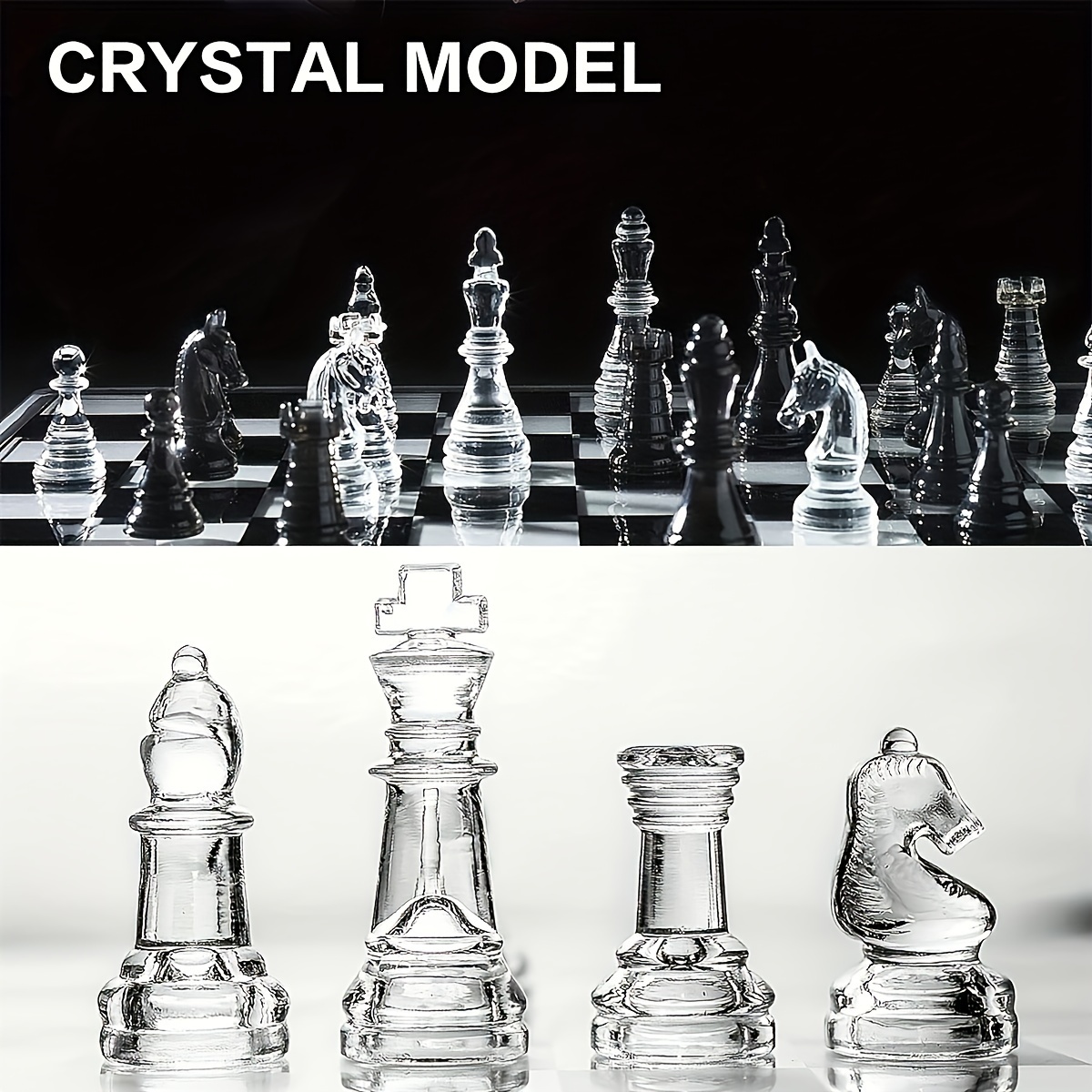 Molde de resina epóxi de cristal para peça de xadrez DIY Rainha Rei 6 Molde  de silicone de peça de xadrez tridimensional - Temu Portugal