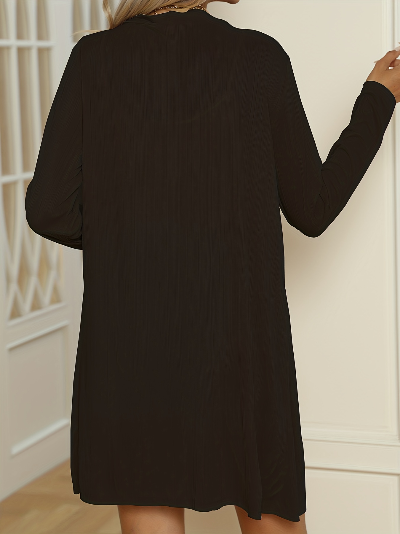 Casual Cardigan Women's Plus Solid Button Up Long Sleeve Long Cardigan