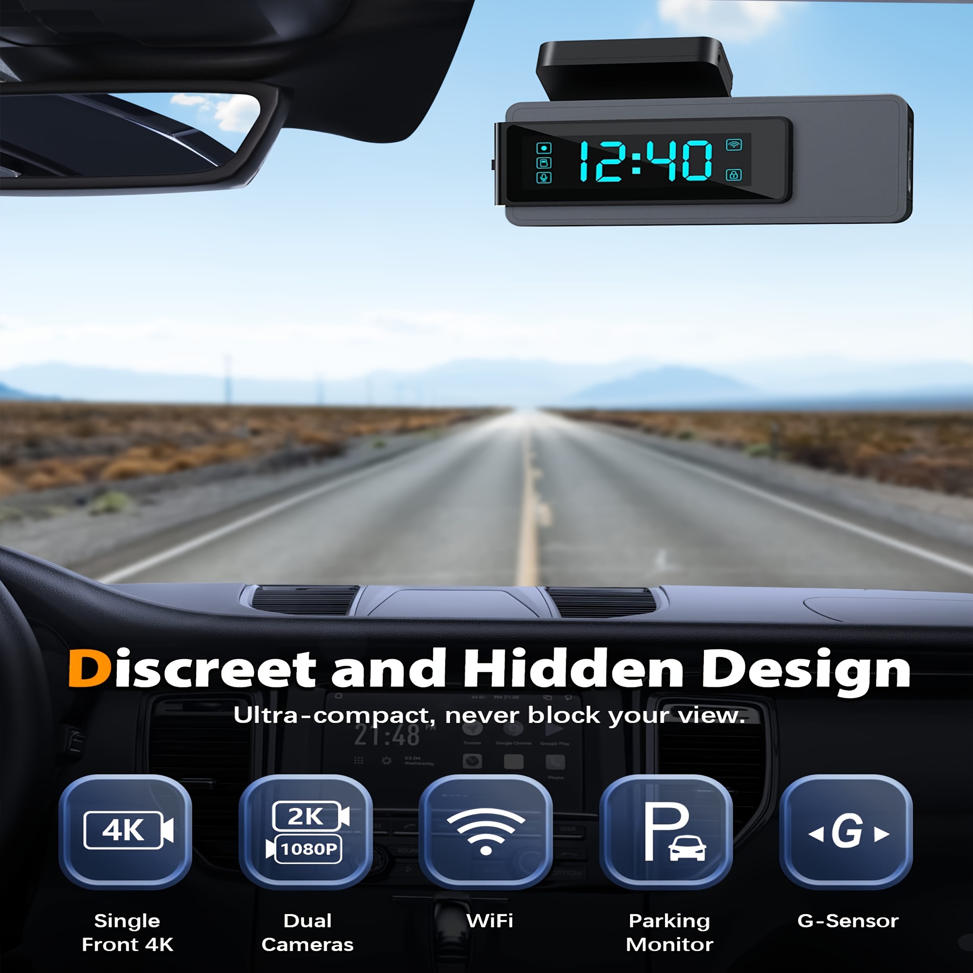 Caméra De Voiture HD 1080P Infrarouge Nuit GPS Avec Enregistreur De  Conduite 128Go Max
