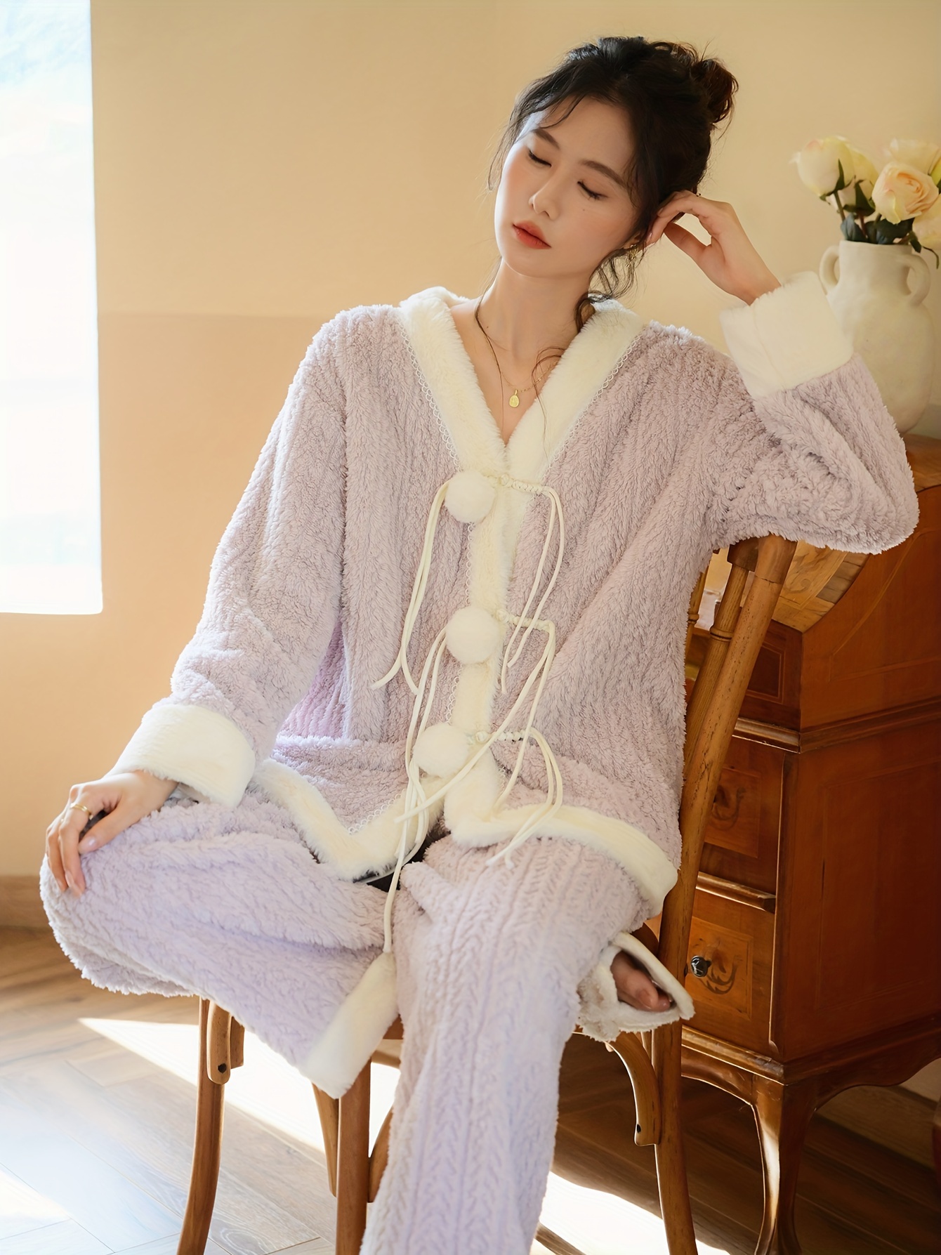 Pyjamas Men Fleece Pajamas Sleep Wear Set Girls' Sleepwear - China