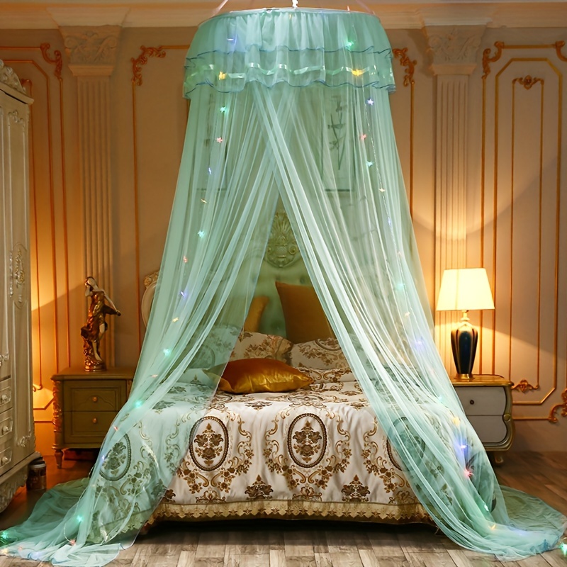 Mosquito Net Canopy Decorative Jacquard Leaf Ceiling Hooks Bed Bath Beyond