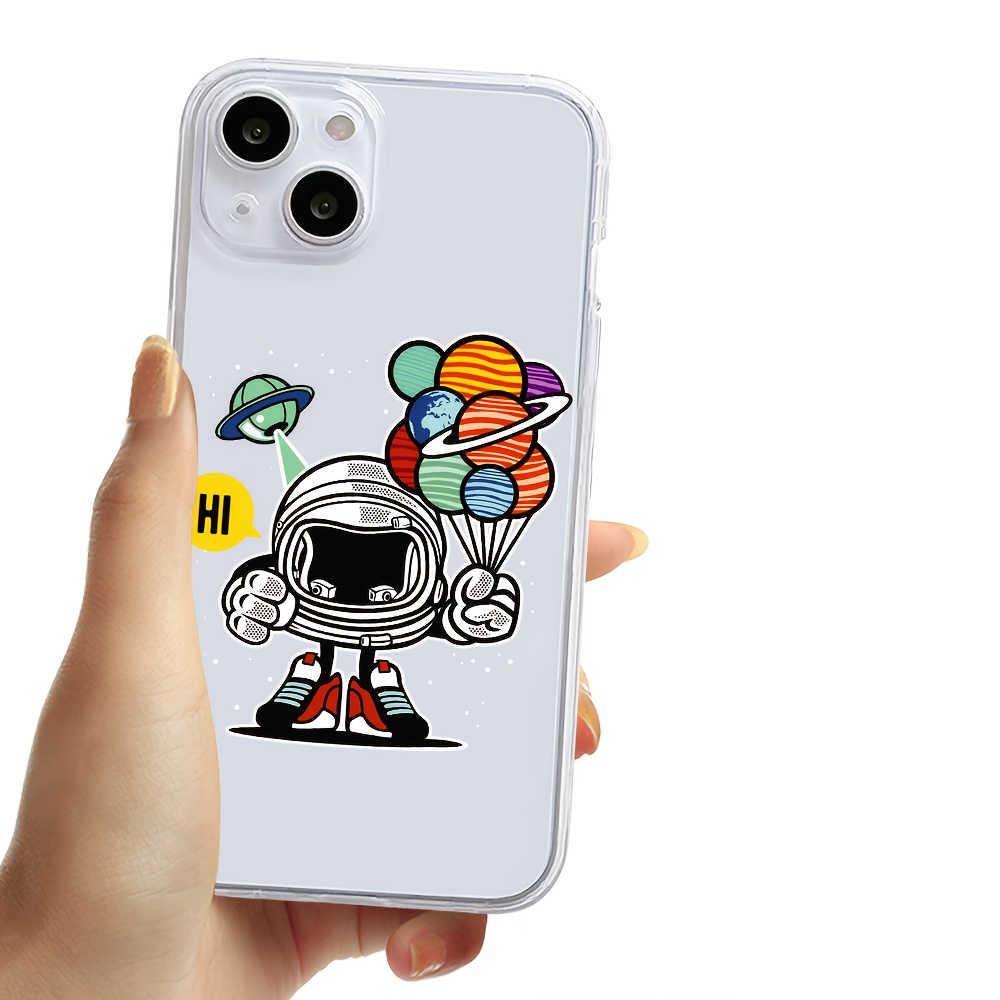 Funda Transparente Teléfono Tpu Funda Estampado Dibujos - Temu Mexico