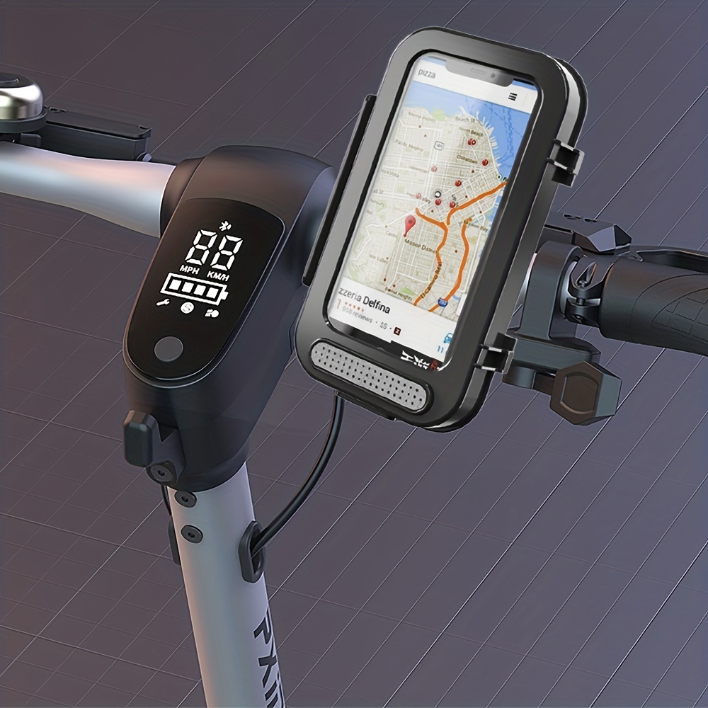 Waterproof Motorcycle Phone Mount with Rain Cover - Motorbike Holder