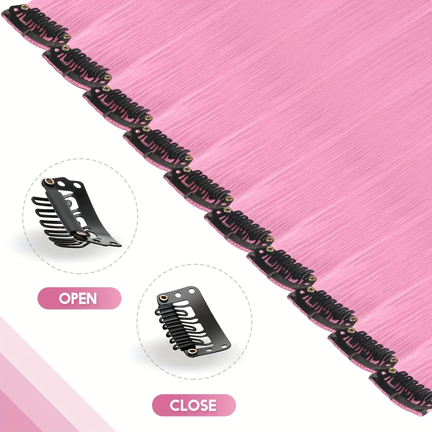 12 Pcs Y2K Hair Extension Clip In Hair Extensions 55 88 Cm
