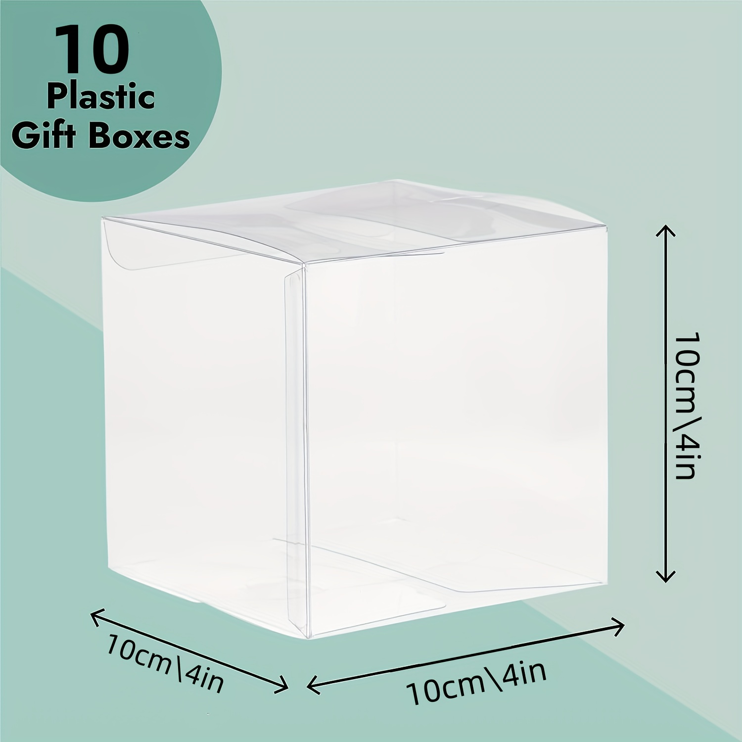 4x4x4 Square Clear Gift Boxes Plastic Gift Box Cube Wedding - Temu