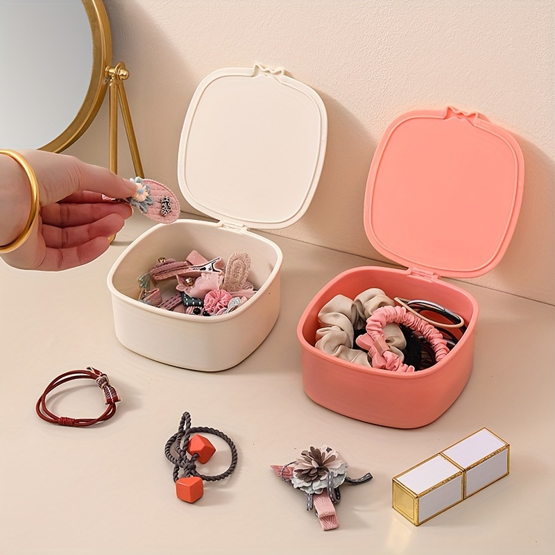 Hair Accessories Storage Box Portable Pink Hair Accessory Jewelry Box For  Girls Travel Storage Organizer For Hairband Ties Clips - AliExpress
