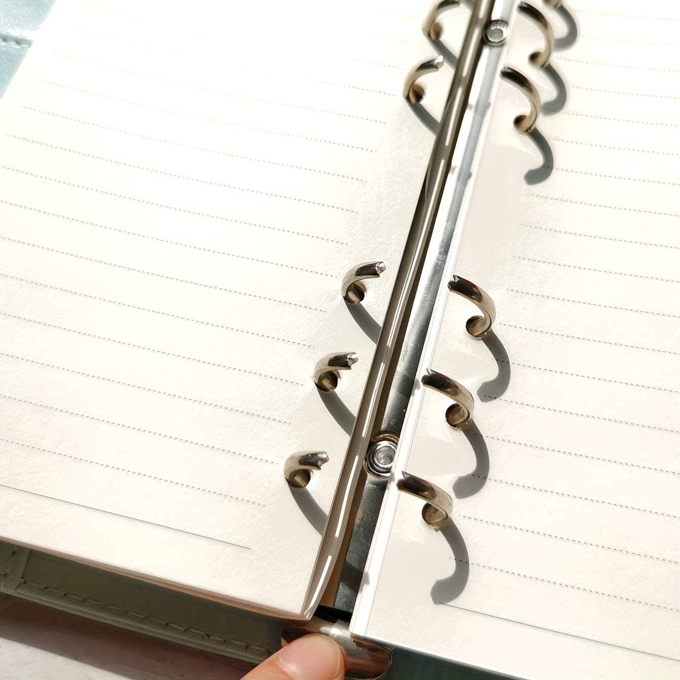 A6 macaroon PU leather 6-ring binder spiral notebook agenda