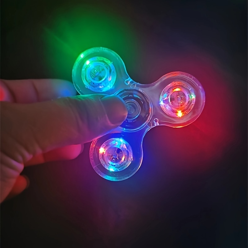 Lot de 4 PCS Noctilucent Phosphorescent Lumineux Tri-Spinner