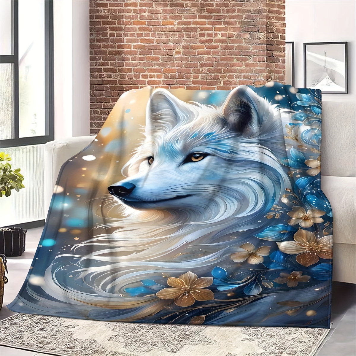 Personalized wolf online blanket