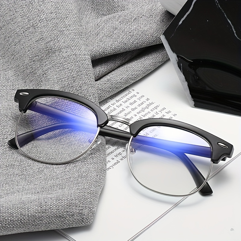Polygon Eyeglass Frame Trendy Large Frame Blue Light Blocking