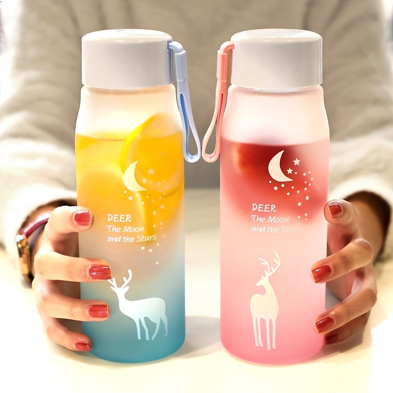 Sports Water Bottle Plastic Portable Drinking Cup Girls - Temu