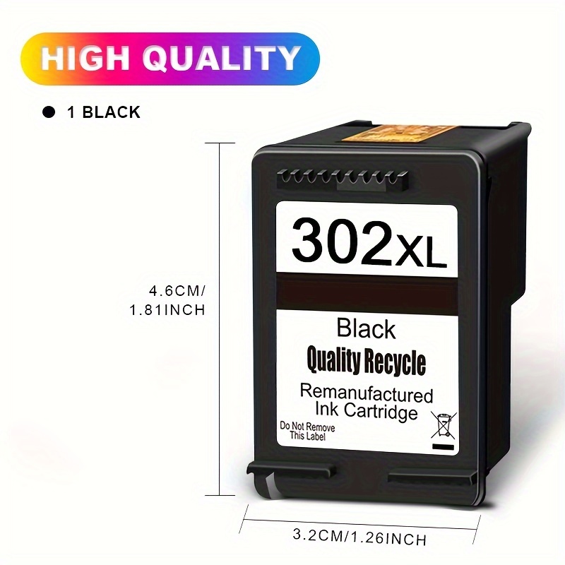 HP 302 Black Black Compatible Cartridge for Deskjet 1110, Deskjet