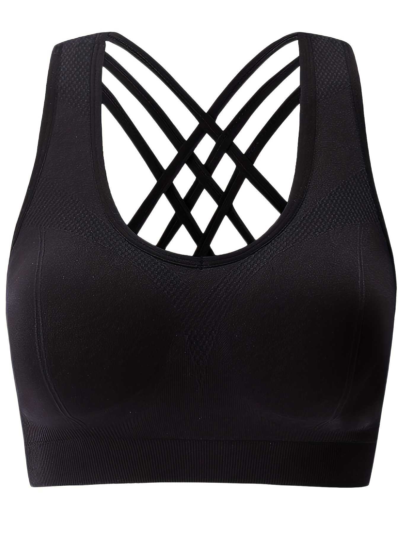 Racerback Wireless Sports Bra Comfy Breathable High Impact - Temu