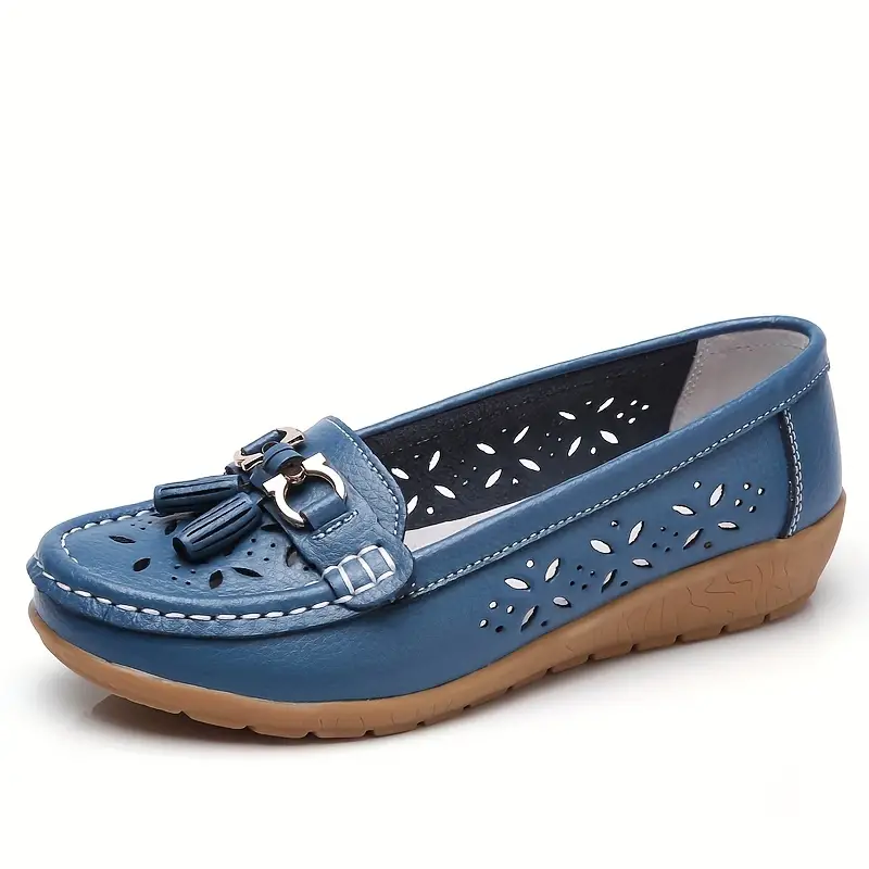 Women's Solid Color Flat Loafers Comfortable Slip Low Top - Temu Canada