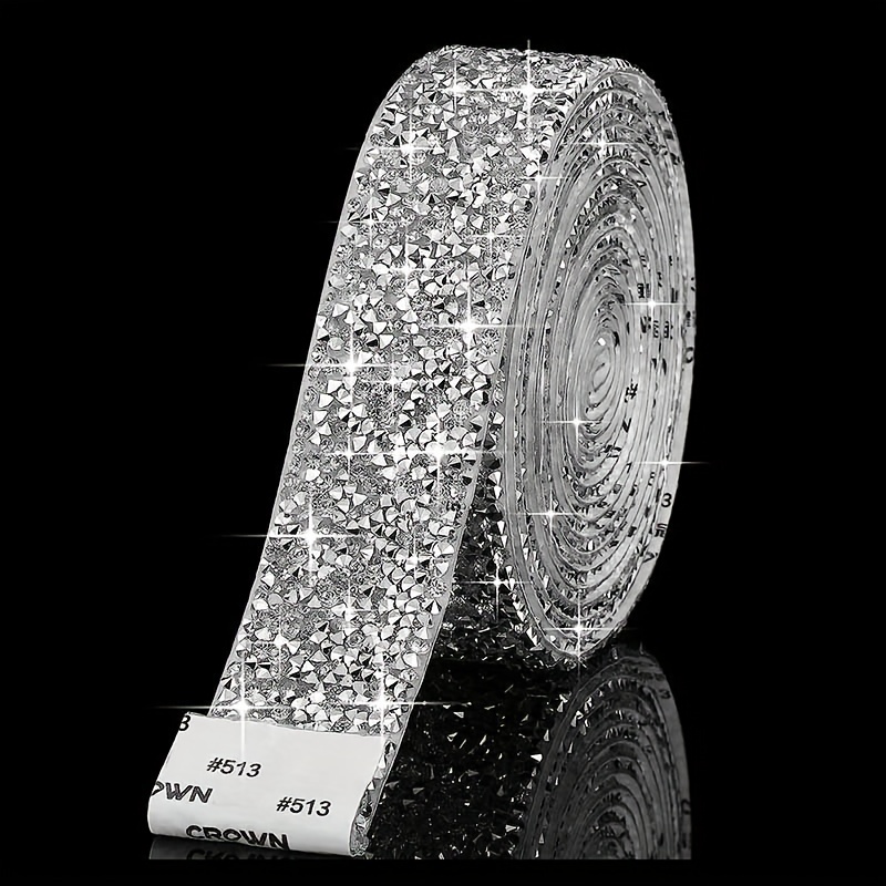 Crystal Sequin Ribbon Diy Self Adhesive Rhinestone - Temu